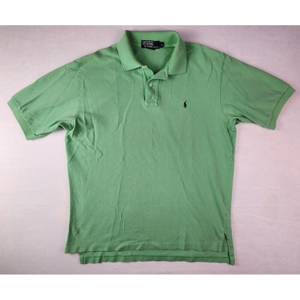 Polo Ralph Lauren Mens L Green Short Sleeve Polo Shirt